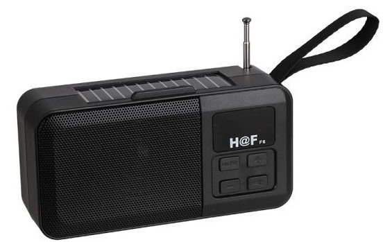Boxa Portabila HF-F6 Incarcare Solara Cu Bluetooth USB TF AUX Radio Hands-Free AUX imagine noua 2022
